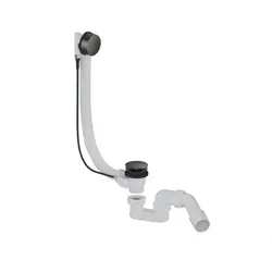 SAT Aurum Badewannen-Ablaufgarnitur 52 mm DN40/DN50 40 cm, matt Gunmetal, Kunststoff SATAVA60BGM