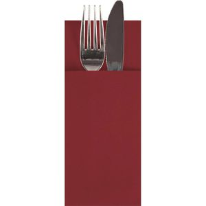 Papstar Bestecktaschen 86763 Airlaid, bordeaux, 40 x 33 cm, aus Serviette gefaltet, 480 Stück