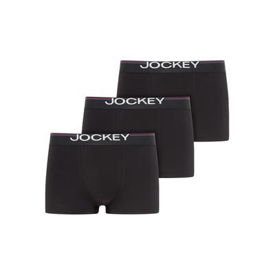 Trunk JOCKEY "Cotton Stretch", Herren, Gr. L, Single Jersey, schwarz, Single Jersey, Obermaterial: 95% Baumwolle, 5% Elasthan, Unterhosen, atmungsaktiv, passgenau mit Stretchanteil