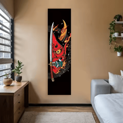 Inspire Picks VIKAMA Japanese Wave Tapestry Red Sun Ocean Wall Hanging Aesthetic Decor bu 9 40x150cm(1.3x5ft