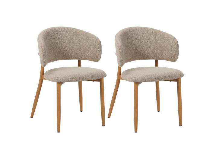 Livetastic Stuhl-Set Yuka Eiche, Sand, Metall, 54x79x54 cm, Esszimmer, Stühle, Esszimmerstühle, Esszimmerstühle-Set