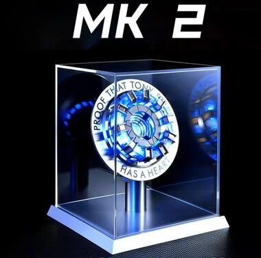 Inspired Finds Stark MK1 Arc Reactor LED Lamp Metal Alloy USB Light With Voice Control, Collectible Gift For Fans black