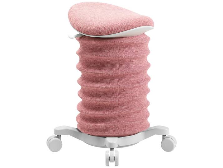 Topstar Bürohocker, Rosa, Weiss, Kunststoff, Textil, Uni, Rollen, 37.5x58-70x36 cm, Made in Germany, Büromöbel, Bürostühle, Bürohocker