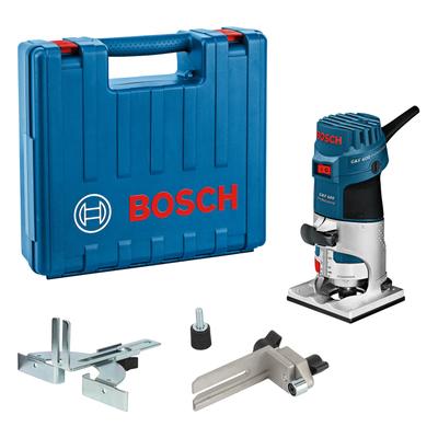 Kantenfräser BOSCH PROFESSIONAL "»GKF 600«", blau, Fräsköpfe, mit Handwerkerkoffer, 600W