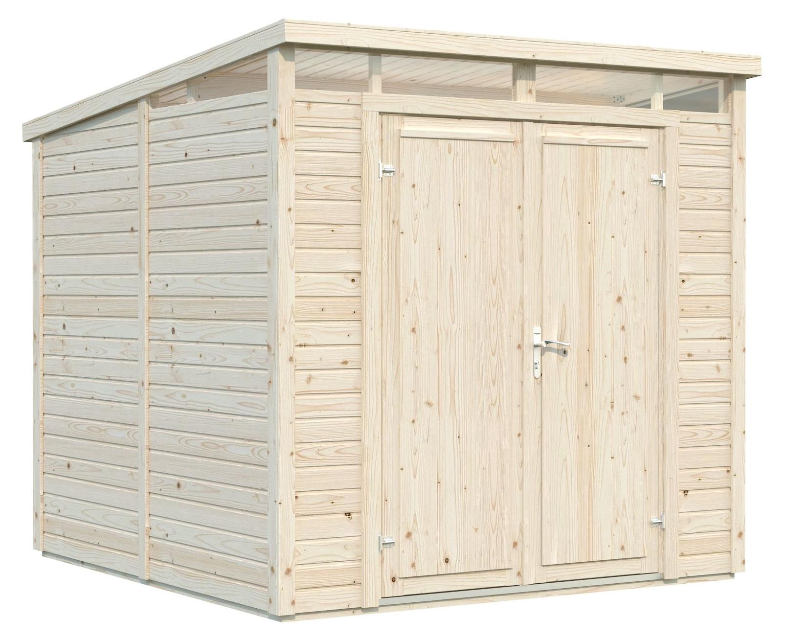 Palmako Gerätehaus Elias 4,9 m² - 16 mm transparent tauchgrundiert