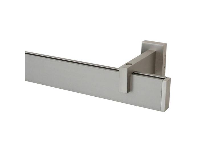 Vorhangschiene, Grau, Metall, 120 cm, Heimtextilien, Vorhänge, Vorhangschienen