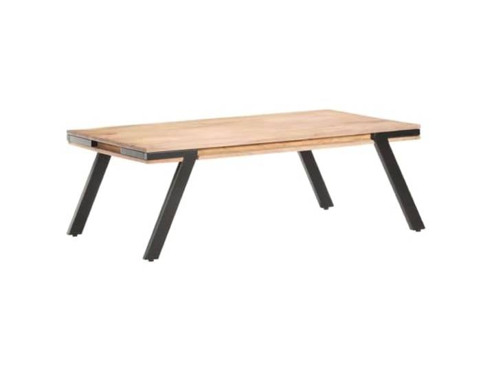 LASWWQMRF Couchtisch Massivholz 114x65x40 cm Wohnzimmertisch Holz Robuster Sofatisch aus echtem Mangoholz mit natürlicher Maserung für Ihr Wohnzimmer, ideal für Dekoration und Teestunden.