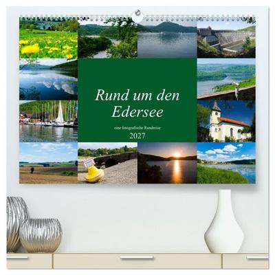 Rund um den Edersee (hochwertiger Premium Wandkalender 2027 DIN A2 quer), Kunstdruck in Hochglanz