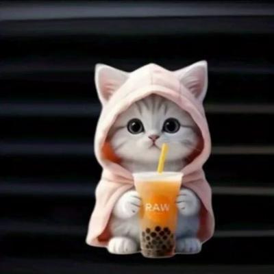 Inspire Essentials Cute Cat Car Air Freshener Vent Clip With Long Lasting Fragrance b