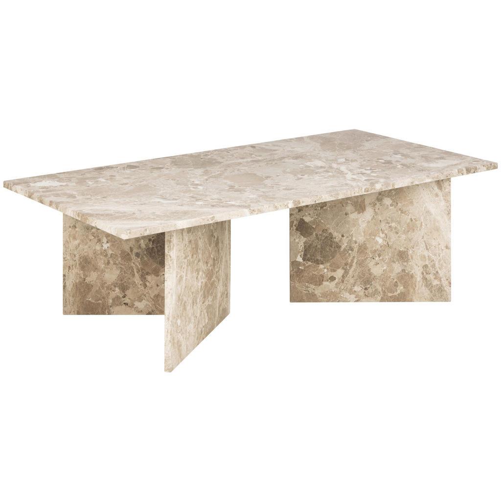 Livetastic Couchtisch , Creme , Stein , rechteckig , 70x42x140 cm , Wohnzimmer, Wohnzimmertische, Couchtische, Couchtisch Marmor