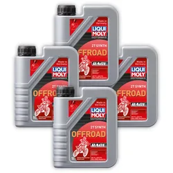 4x Motoröl LIQUI MOLY 3063 Motorbike 2T Synth Offroad Race 1 Liter