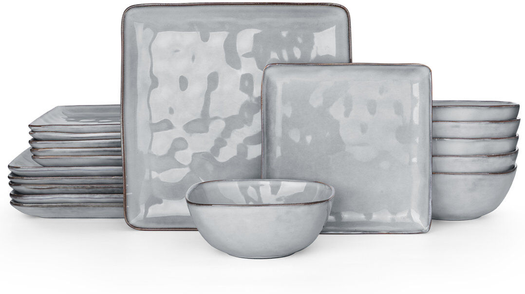 Fairmont Park Stoneware Dinnerware Set 18 Piece - Service for 6 Grey 18