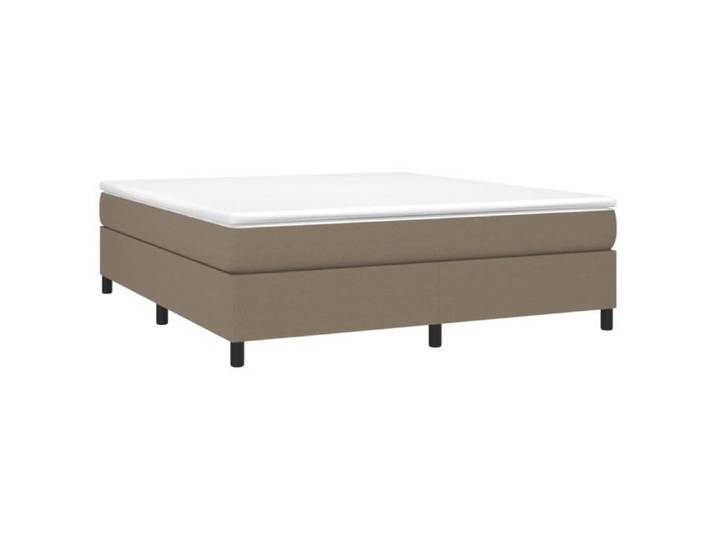 Sommier - ZERODIS - Taupe - 160x200 cm - Tissu 100% polyester - Design contemporain