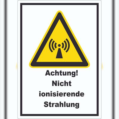HB-Druck Achtung Nicht ionisierende Strahlung Aufkleber A1 (594x841mm)