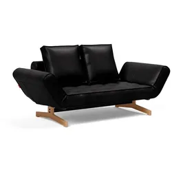 INNOVATION LIVING Schlafsofa Ghia Eiche Lederoptik Black