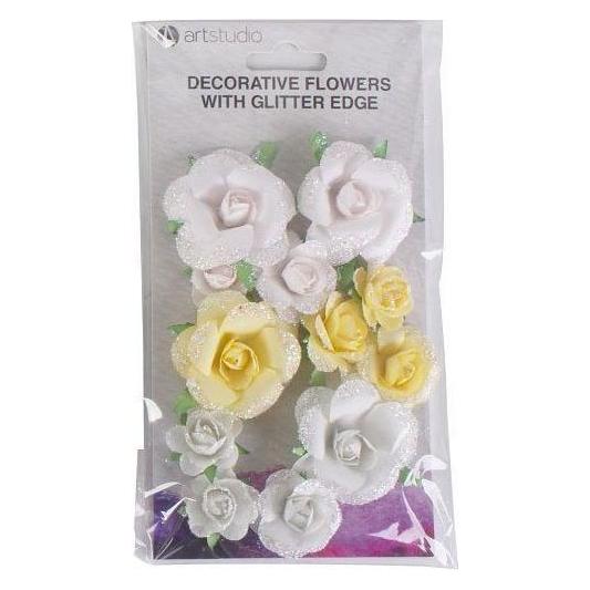 Papierblumen mit Glitzer (39198048)