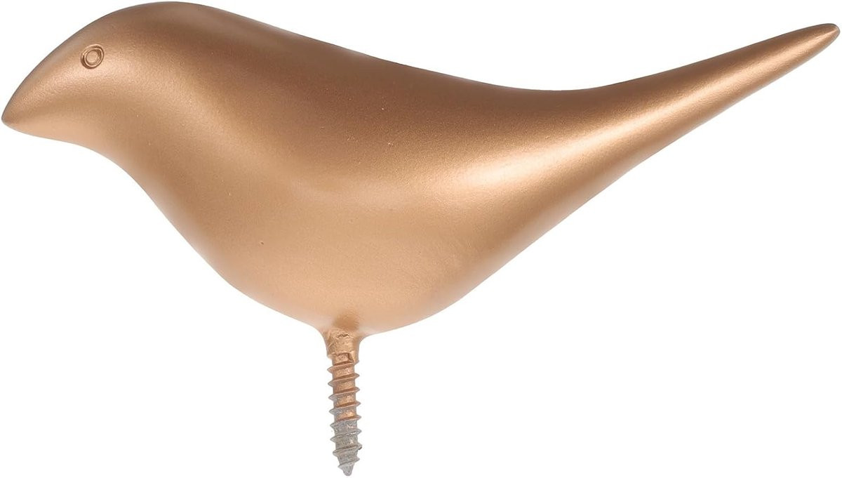 Gouden Creatieve Wandhaak met Vogelvorm Design - Lengte: 13 cm