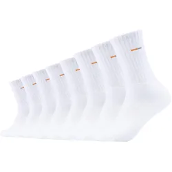 8er Pack camano Baumwolle Tennissocken 0001 - white 35-38