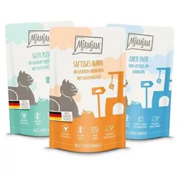 MJAMJAM Mixpaket 12 x 125 Gramm Katzennassfutter Mixpaket IV mit Pute, Huhn und Ente/Geflügel