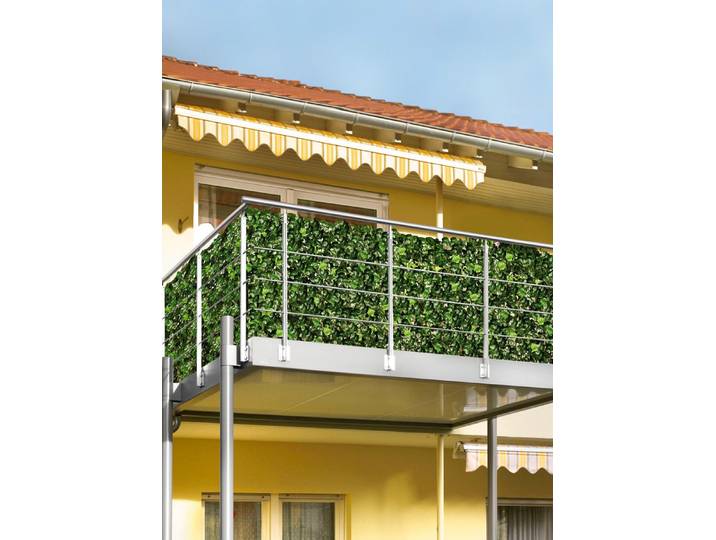 Praktischer Sichtschutz aus stabilem Kunststoffgeflecht, Grün, Efeu
