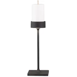 Zafferano Perpetua Midi wiederaufladbare Tischleuchte, kabelloses Design, schwarzes Aluminium-Druckgussgehäuse mit austauschbarem Schnapp-Akkusystem