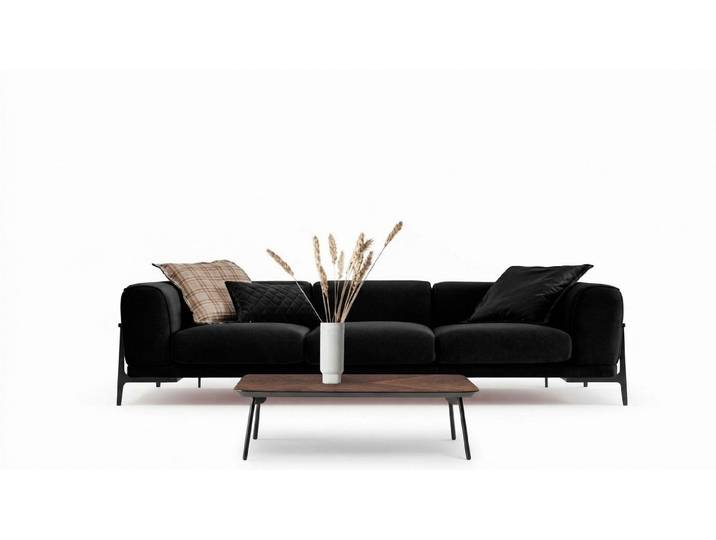 Xlmoebel 3-Sitzer Modernes rotes Stoffsofa mit orangefarbenen Akzenten, 3-Sitzer 1 Teile, Made in Europa
