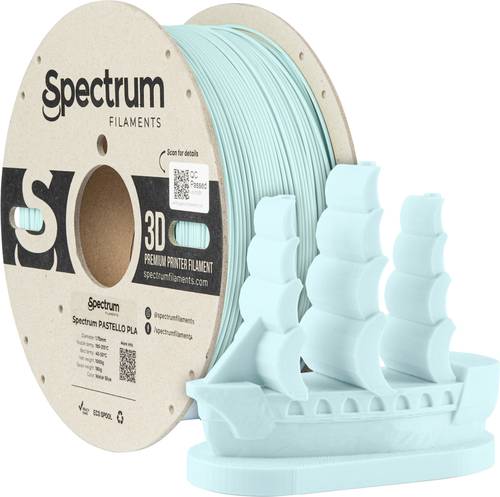 Spectrum Filaments 80704 Pastello PLA Filament PLA Matt 1.75mm 1000g water blue, Blau, Pastell 1St.