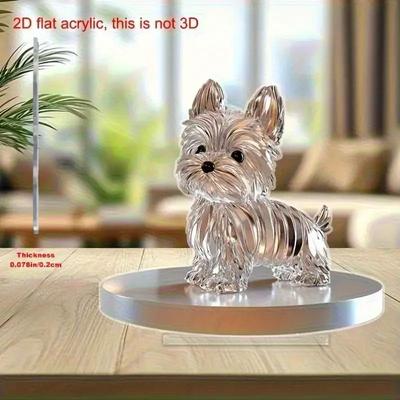Uplifted Finds Flat Crystal Dog Ornament Small And Fun Decorative Statue For Bedroom And Office Flat Crystal Dog Ornament Small And Fun Decorative Statue For Bedroom And Office