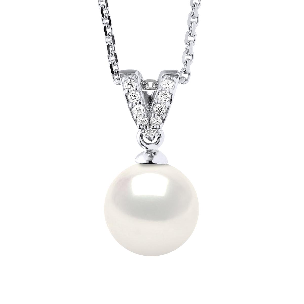 Halsketting Prestige Sieraden - Echte Gecultiveerde Zoetwaterparel Rond 9-10 mm