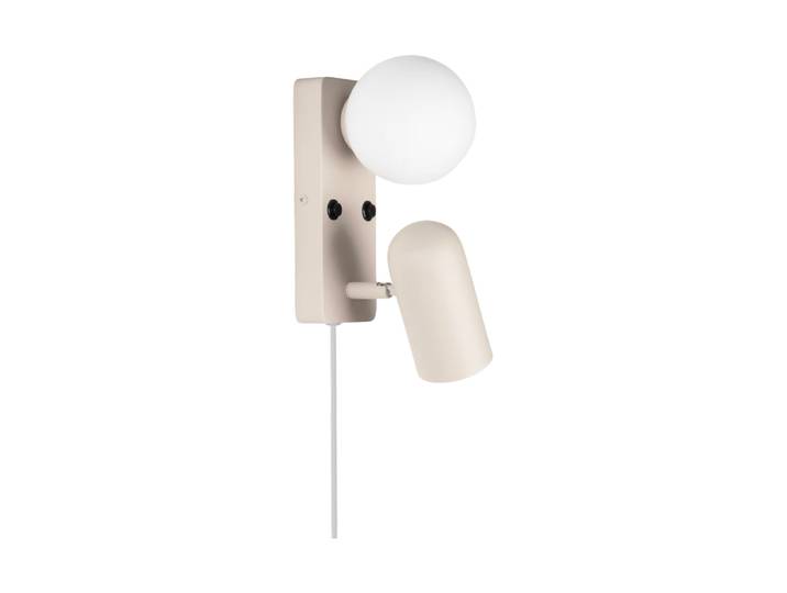 Design Wandlampe „Doppio“ Beige Globen Lighting