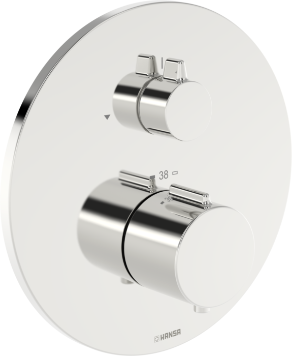 HANSAEASYTHERM 8861 Thermostat 88619245 Fertigmontageset, Sichtteil für einen Abgang, rund chrom