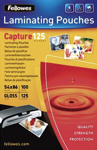 Fellowes Laminierfolie 86 x 54 mm, Kreditkarte 125 micron glänzend 100St.