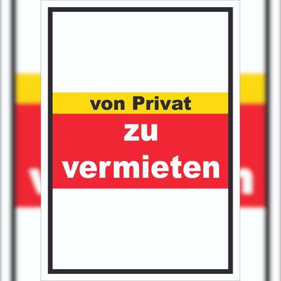 HB-Druck zu vermieten Schild mit Text Verkaufsschild hochkant A2 (420x594mm)