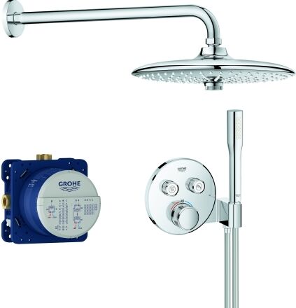 Grohe Grohtherm Smartcontrol système de douche encastré 34744000 avec thermostat encastré, chromé