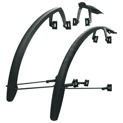 SKS Speedrocker Schutzblech-Set 28 Zoll für Gravelbike, Cyclocross und Rennrad mit Scheibenbremse, schwarz