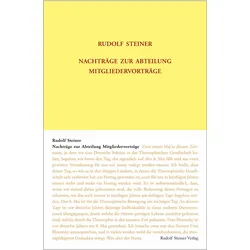 NachträgezurAbteilungMitgliedervorträge, Sachbücher von Rudolf Steiner