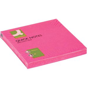 Q-Connect Haftnotizen KF10516, neonpink, 76 x 76mm, selbstklebend, 80 Blatt
