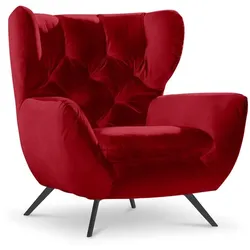 Portobello Sessel Chester Stoff Rot Red