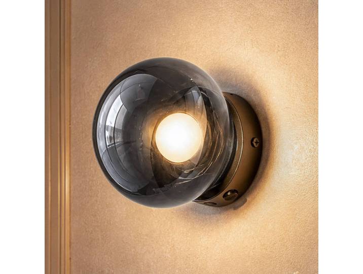 OSRAM Wandlampe Decor Satellite, dimmbar, alu / grau / zink, für Wohn- / Esszimmer, Glas, Modern, Wandleuchte, Wandlampe Innen