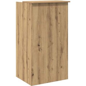 vidaXL Empfangstheke 859023, artisan eiche, gerade, Holz, (B/H/T) 55 x 103,5 x 50 cm, mit Regalfächern