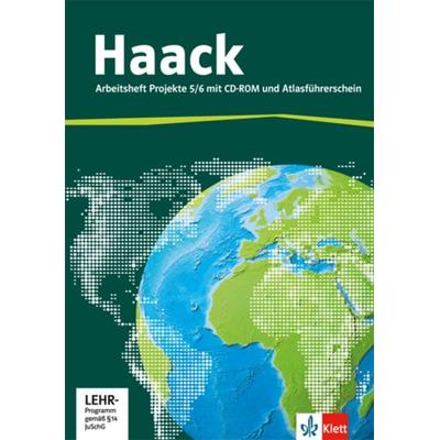 Der Haack Weltatlas für Sekundarstufe 1. Arbeitsheft Projekte 5/6 mit Atlasführerschein und Übungssoftware, Set von , Klett Schulbuchverlag,