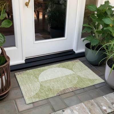 Addison Rugs Machine Washable Indoor/ Outdoor Casual Circles Chantille Rug