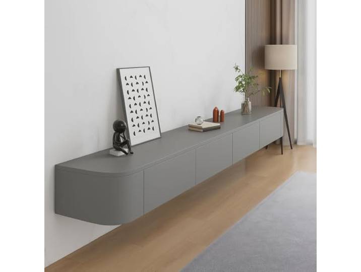 TULAZOU TV Schrank,TV Lowboard, Fernsehtisch, Fernsehschrank für das Wohnzimmer, Geeignet für das Wohnzimmer und Schlafzimmer (Grau, 120CM)