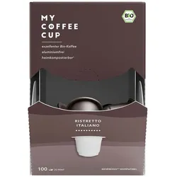 MY COFFEE CUP Kaffeekapseln RISTRETTO ITALIANO 100 Stück braun