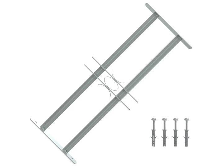 vidaXL Fenstergitter Verstellbar mit 2 Querstäben 500-650 mm