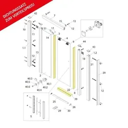 Schulte Dichtungssatz für 6/8 mm Schiebetür ohne.. - Duschkabine