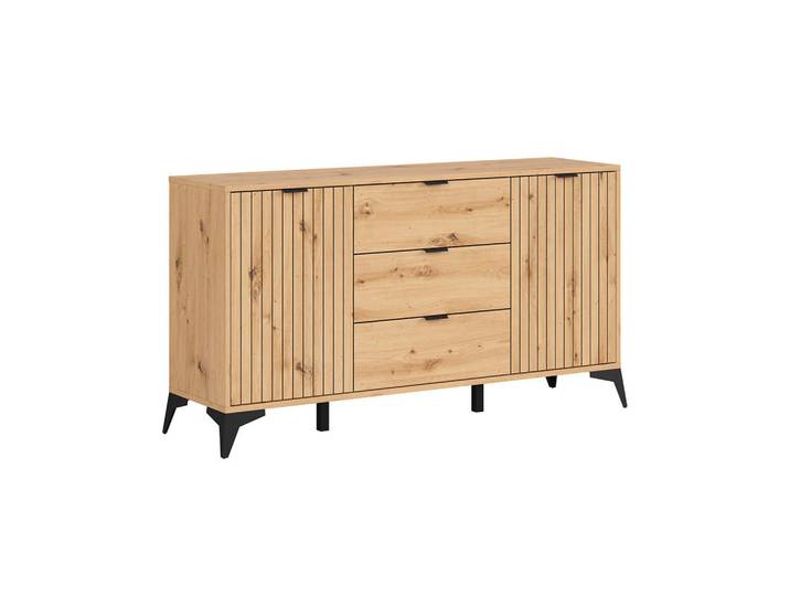 Petits-meubles Sideboard Mao Holz, Braun, Holzwerkstoff, 3 Schubladen, 150x83x41 cm, Kleinmöbel, Kommoden, Sideboards