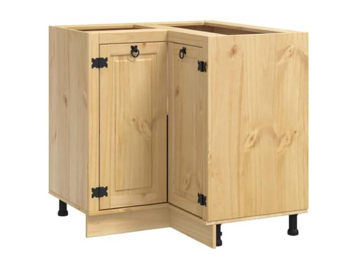 Helloshop26 Moderner rechteckiger Schrank 80 x 80 x 81 cm mit Regal Stauraum Stauraum Stil Kiefer massiv Honig 02_0058897