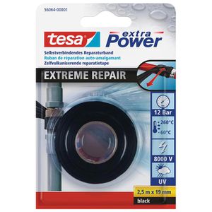 Tesa Dichtungsband 56064-01, Extreme Repair, selbstverschweißend, schwarz, 19mm x 2,5m