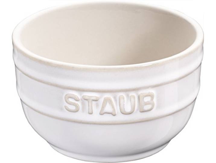 STAUB keramische dessertschaal braadpan, rond, set van 2, ivoorwit